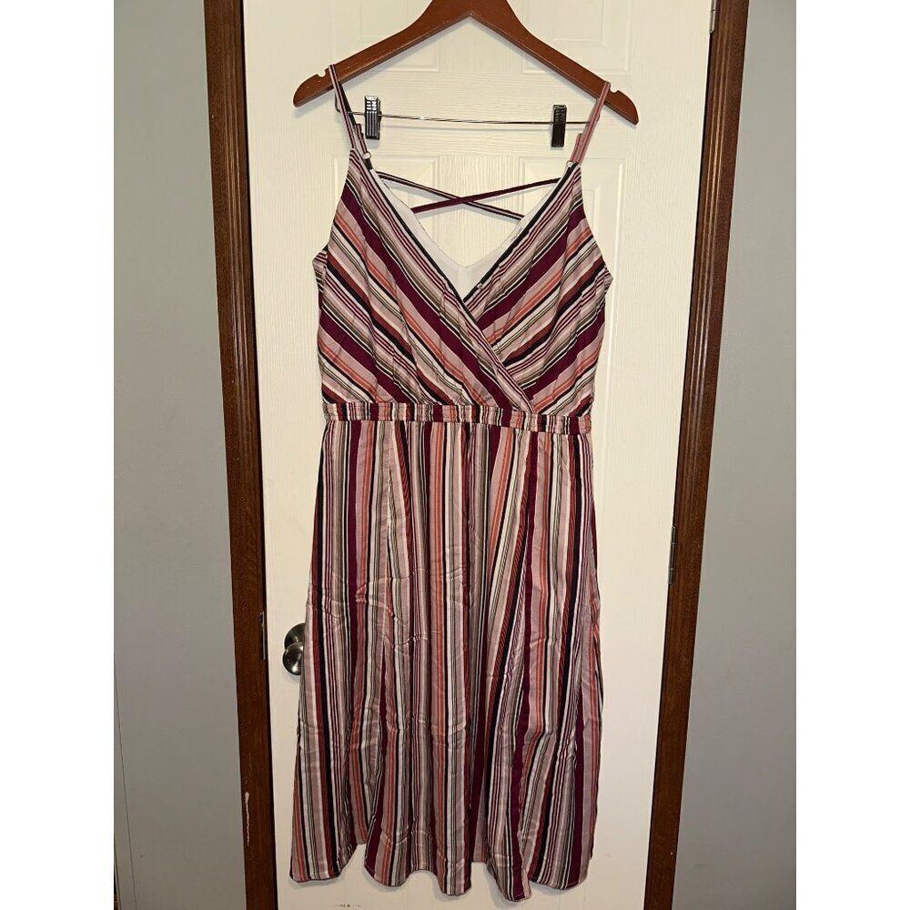 NWT Maurice’s stripe mid-length dress Size Medium‎ - Picture 2 of 15